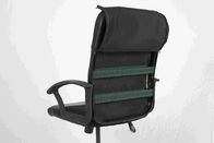 أسود جلد مكتب كرسي تثبيت مع مسند ذراع زيبر، لبس قطب كرسي تثبيت