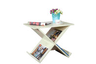 القهوة الجانبية الجداول الخشبية عرضية X - شكل مجلة تخزين للمنازل القراءة