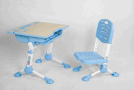 مخفي درج البلاستيك الاطفال أثاث أثاث مكتب وكرسي مجموعة تعديل الارتفاع / القدم