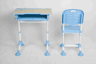 مخفي درج البلاستيك الاطفال أثاث أثاث مكتب وكرسي مجموعة تعديل الارتفاع / القدم