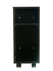 أسود الجوز الجداول الخشبية عرضية اثنين رفوف التخزين مع عجلات المنقولة