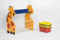 الزرافة الشكل الاطفال لعبة تخزين المنظم، البلاستيك لعبة صناديق التخزين الرف