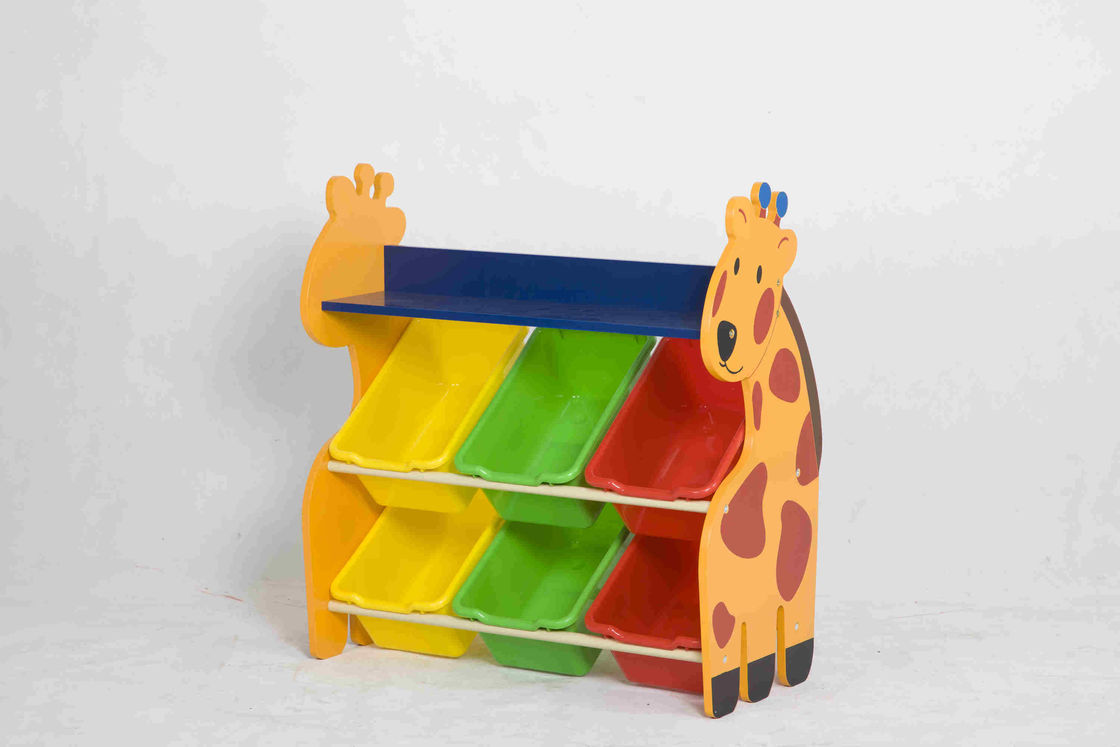 الزرافة الشكل الاطفال لعبة تخزين المنظم، البلاستيك لعبة صناديق التخزين الرف